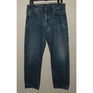 Levi’s 501 Button Fly Shrink to Fit Denim Jeans 34 x 32 (Tag 36 x 36) Blue Egypt